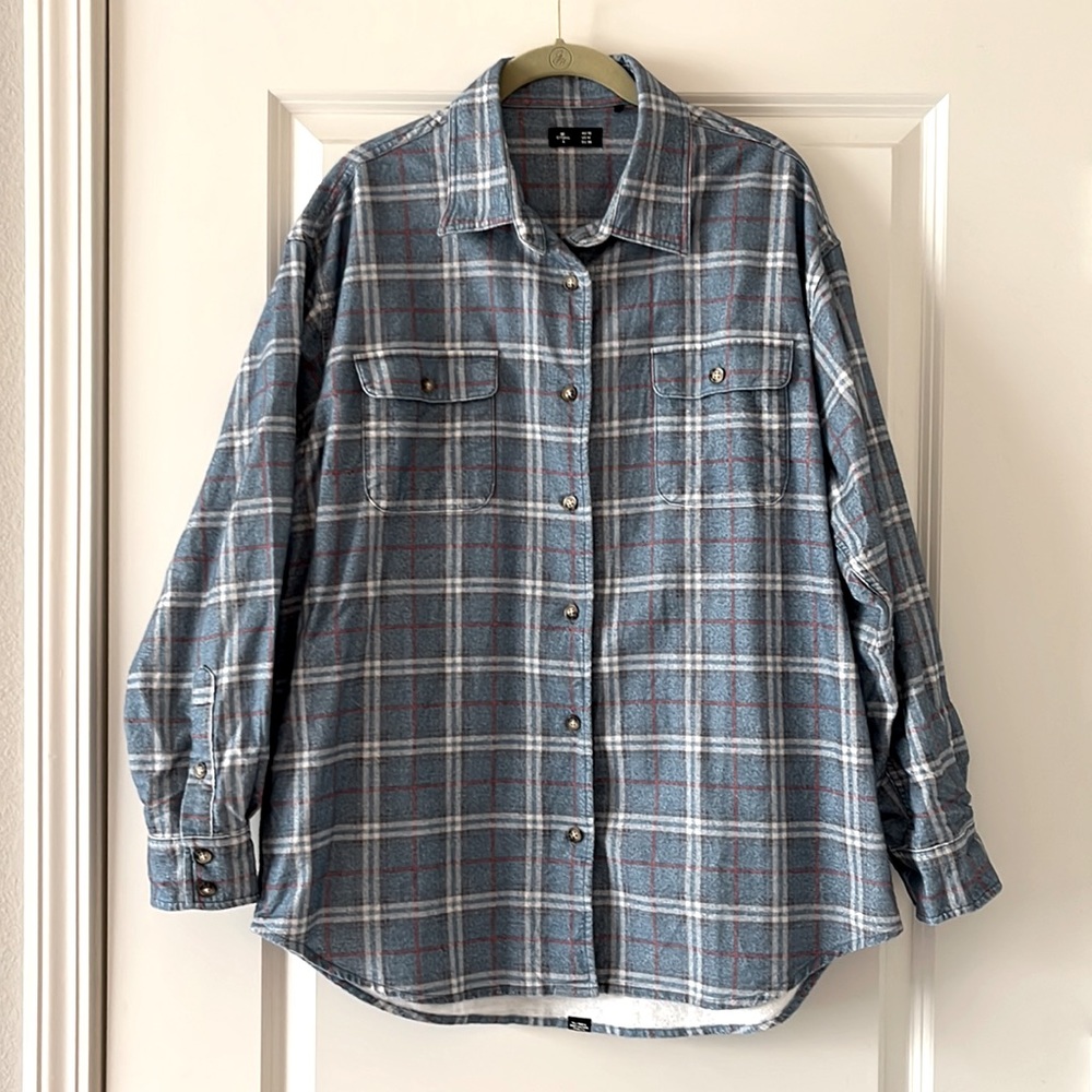 Free People / Cheap Thrills cotton flannel shirt M